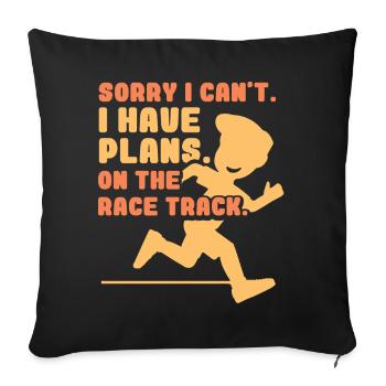 J’ai des plans sur la piste Team Hobby Sorry - Housse de coussin décorative 45 x 45 cm - noir - Devant