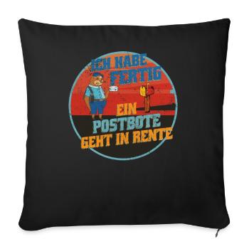 Briefzusteller Faultiere Ruhestand Pensionäre - Sofakissenbezug 45 x 45 cm - Schwarz - Vorne