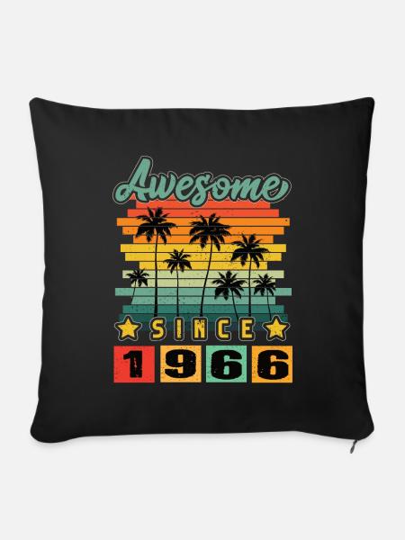 Awesome Since 1966 - Sofakissenbezug 45 x 45 cm - Schwarz