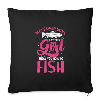 Angler - Sofa pillowcase 17,3'' x 17,3'' (45 x 45 cm) - black - Front