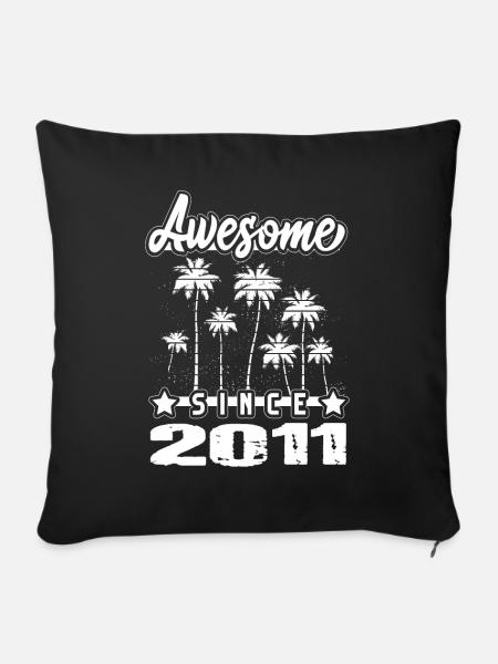 Awesome Since 2011 - Sofakissenbezug 45 x 45 cm - Schwarz