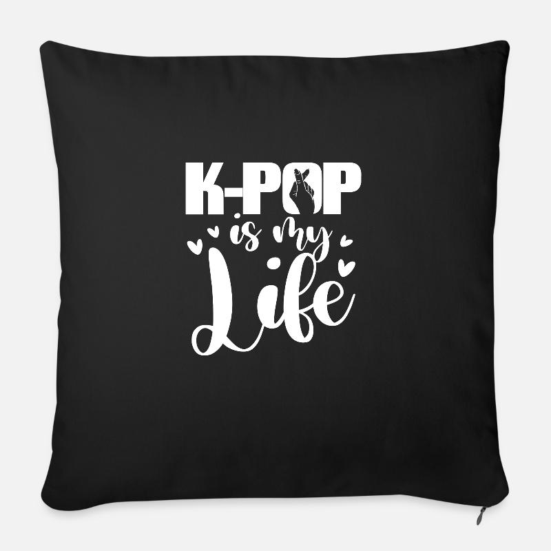 K-Pop - Sofakissenbezug 45 x 45 cm - Schwarz