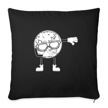 Dabbing Planet Funny Earth Day Dab Dance Earth Day - Sofa pillowcase 17,3'' x 17,3'' (45 x 45 cm) - black - Front