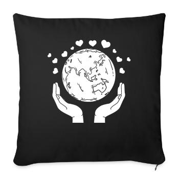 Earth Day Climate Change Environment Earth Day - Sofa pillowcase 17,3'' x 17,3'' (45 x 45 cm) - black - Front