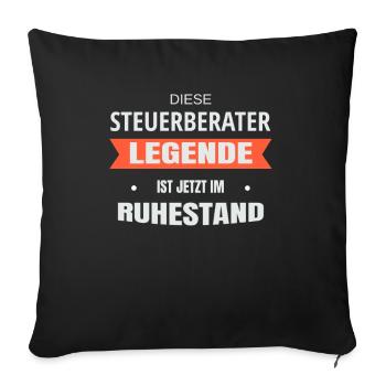 Rente Ruhestand Pension Steuerberater - Sofakissenbezug 45 x 45 cm - Schwarz - Vorne