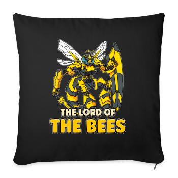 Herr Der Bienen Imker Bienenflüster Biene - Sofakissenbezug 45 x 45 cm - Schwarz - Vorne