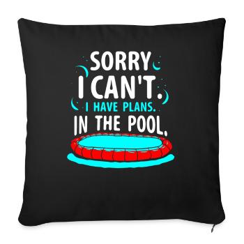 I can't I have plans for the pool sorry - Sofa pillowcase 17,3'' x 17,3'' (45 x 45 cm) - black - Front