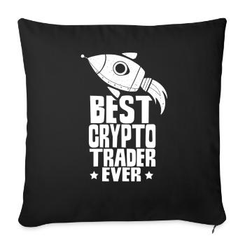 Bester Krypto Trader Aller Zeiten Traden Crypto - Sofakissenbezug 45 x 45 cm - Schwarz - Vorne