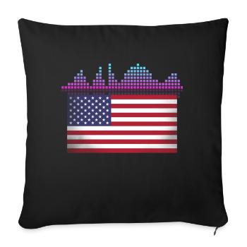 DISC-JOCKEY - Housse de coussin décorative 45 x 45 cm - noir - Devant