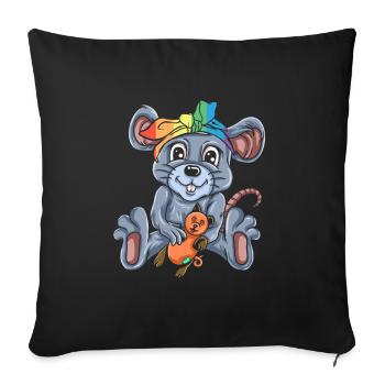 Autisme autiste Journée de sensibilisation à l’autisme L’enfant Asperger - Housse de coussin décorative 45 x 45 cm - noir - Devant