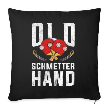 Tennis de table Tennis de table Tennis De table Cadeau Ping Pong - Housse de coussin décorative 45 x 45 cm - noir - Devant