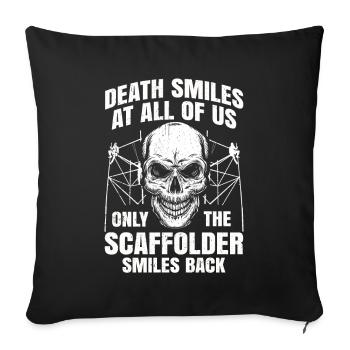 Gerüstbauer Geschenk Arbeit Beruf Bauarbeiter Job - Sofakissenbezug 45 x 45 cm - Schwarz - Vorne