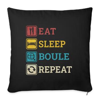 Boule sayings for boules players in the club Boccia - Sofa pillowcase 17,3'' x 17,3'' (45 x 45 cm) - black - Front