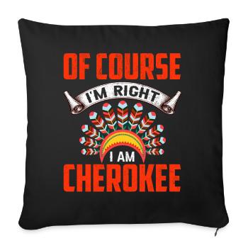 Indianer Ureinwohner Amerika Native American - Sofa pillowcase 17,3'' x 17,3'' (45 x 45 cm) - black - Front
