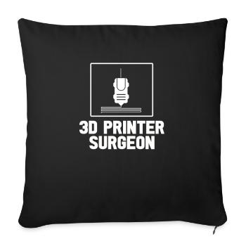 3D Printer Printing Machine Technology Technology Hobby - Sofa pillowcase 17,3'' x 17,3'' (45 x 45 cm) - black - Front