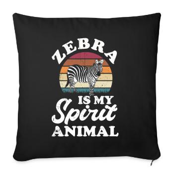 Zebra - Sofakissenbezug 45 x 45 cm - Schwarz - Vorne