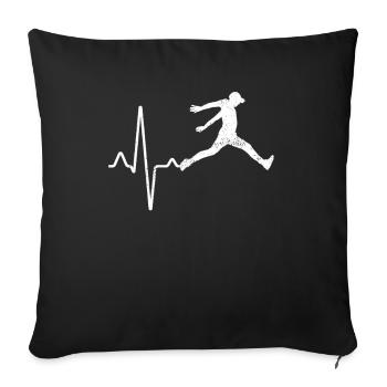 Parkour Heartbeat - Sofa pillowcase 17,3'' x 17,3'' (45 x 45 cm) - black - Front