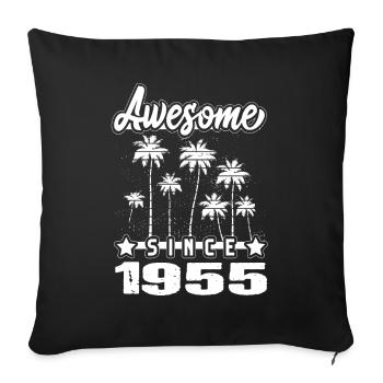 Génial depuis 1955 - Housse de coussin décorative 45 x 45 cm - noir - Devant