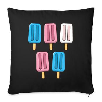 Transgender Eis am Stiel 4. Juli Trans Subtle - Sofakissenbezug 45 x 45 cm - Schwarz - Vorne