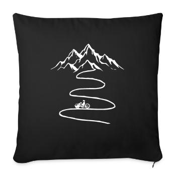 Handbike Downhill Tricycle Bicycle Mountains - Sofa pillowcase 17,3'' x 17,3'' (45 x 45 cm) - black - Front