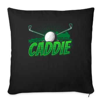 Caddie Profession Golfing Golfer Golfer Golf - Sofa pillowcase 17,3'' x 17,3'' (45 x 45 cm) - black - Front