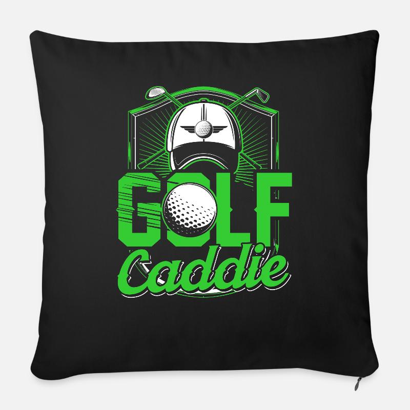 Golf Caddie Beruf Golfen Golfer - Sofakissenbezug 45 x 45 cm - Schwarz