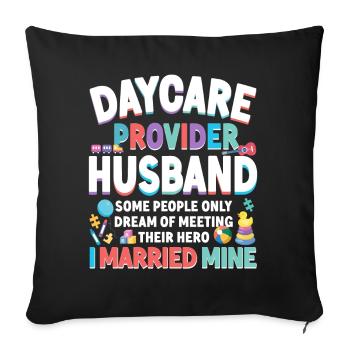 Childcare Daycare Provider Teacher - Sofa pillowcase 17,3'' x 17,3'' (45 x 45 cm) - black - Front