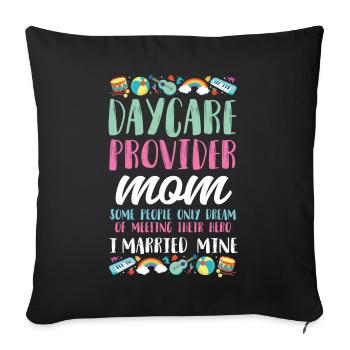 Childcare Daycare Provider Teacher - Sofa pillowcase 17,3'' x 17,3'' (45 x 45 cm) - black - Front