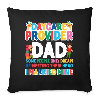 Childcare Daycare Provider Teacher - Sofa pillowcase 17,3'' x 17,3'' (45 x 45 cm) - black - Front