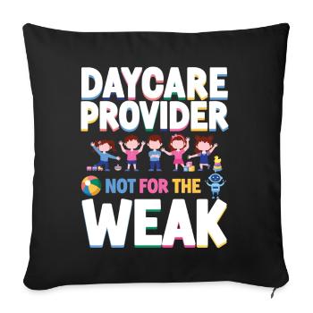 Childcare Daycare Provider Teacher - Sofa pillowcase 17,3'' x 17,3'' (45 x 45 cm) - black - Front