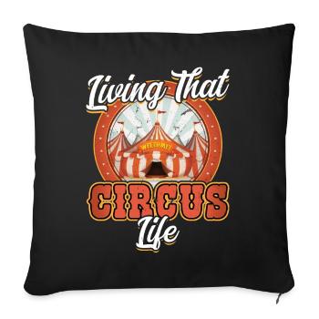 The Circus Life Life - Circus Party Master - Sofa pillowcase 17,3'' x 17,3'' (45 x 45 cm) - black - Front