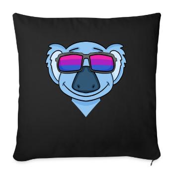 Bisexual Koala Bisexuality Gift - Sofa pillowcase 17,3'' x 17,3'' (45 x 45 cm) - black - Front