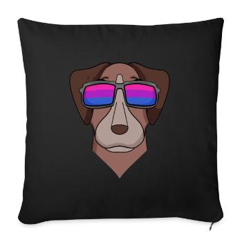 Bisexual Pointer Dog Gift - Sofa pillowcase 17,3'' x 17,3'' (45 x 45 cm) - black - Front