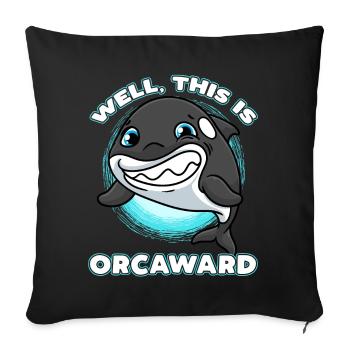 Épaulard Orque Dauphin Épaulard - Housse de coussin décorative 45 x 45 cm - noir - Devant