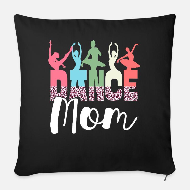 Danse Mama Ballet Danse Ballerine - Housse de coussin décorative 45 x 45 cm - noir