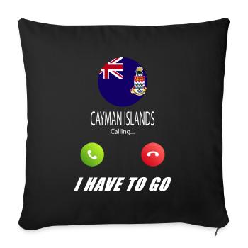 Les îles Caïmans appellent les drapeaux lusiger sorts - Housse de coussin décorative 45 x 45 cm - noir - Devant