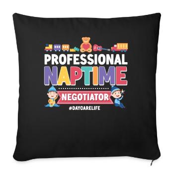 Childcare Daycare Provider Teacher - Sofa pillowcase 17,3'' x 17,3'' (45 x 45 cm) - black - Front