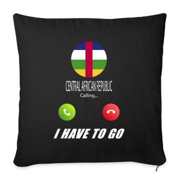 La République centrafricaine appelle Lusiger - Housse de coussin décorative 45 x 45 cm - noir - Devant