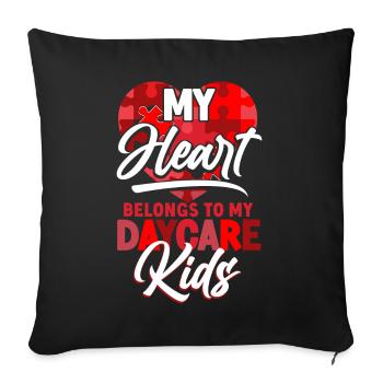 Fournisseur de services de garde d’enfants Enseignant - Housse de coussin décorative 45 x 45 cm - noir - Devant