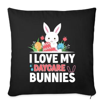 Fournisseur de services de garde d’enfants Enseignant - Housse de coussin décorative 45 x 45 cm - noir - Devant