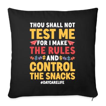 Fournisseur de services de garde d’enfants Enseignant - Housse de coussin décorative 45 x 45 cm - noir - Devant