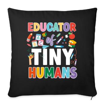 Fournisseur de services de garde d’enfants Enseignant - Housse de coussin décorative 45 x 45 cm - noir - Devant