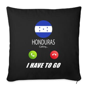 Honduras calls lusiger flags saying - Sofa pillowcase 17,3'' x 17,3'' (45 x 45 cm) - black - Front