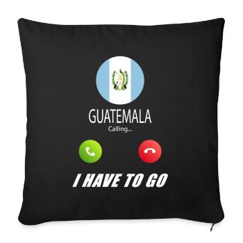 Guatemala calls lusiger flags saying - Sofa pillowcase 17,3'' x 17,3'' (45 x 45 cm) - black - Front