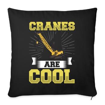 Crane Operator Construction Worker Crane Tower Training - Sofa pillowcase 17,3'' x 17,3'' (45 x 45 cm) - black - Front