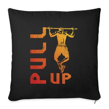 Gradient pull-up silhouette - Sofa pillowcase 17,3'' x 17,3'' (45 x 45 cm) - black - Front