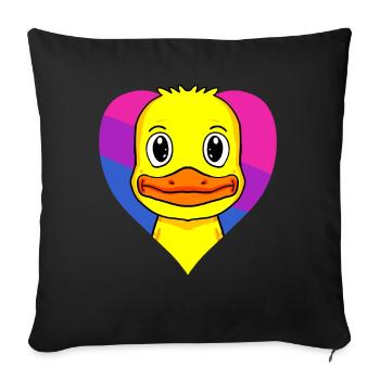 Bisexuell Ente Geschenk - Sofakissenbezug 45 x 45 cm - Schwarz - Vorne