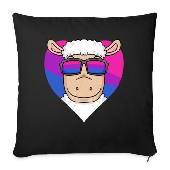 Bisexuell Schaf Geschenk - Sofakissenbezug 45 x 45 cm - Schwarz - Vorne