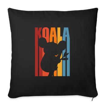 Koala Koala Bear Australie Bear Gift - Housse de coussin décorative 45 x 45 cm - noir - Devant