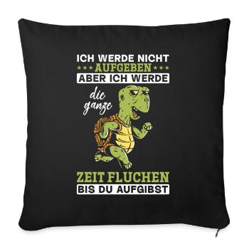 Turtles Hiking Outdoor Trekking Hiking - Sofa pillowcase 17,3'' x 17,3'' (45 x 45 cm) - black - Front